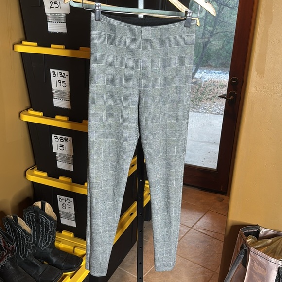 Zara Basic Black White Houndstooth Leggings Size Small - Picture 10 of 11
